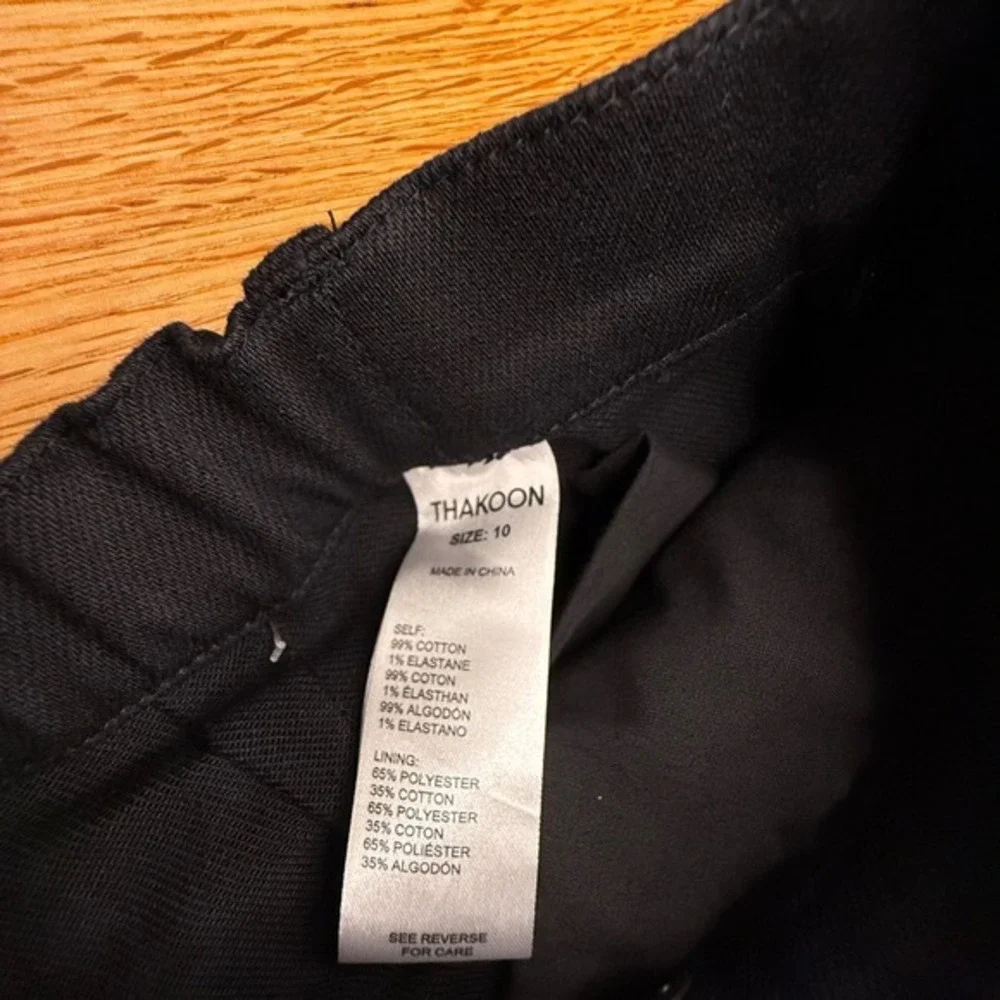 Thakoon High Waisted Wide Leg Black Denim Pants‎ Size 10 W31